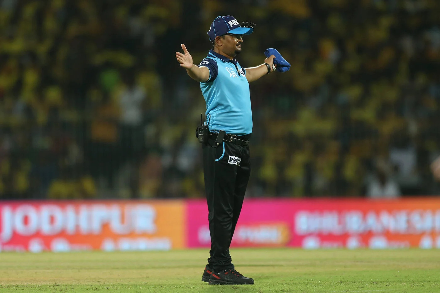 Akshay Totre makes his umpiring debut in the World Cup Warm-Up matches 
