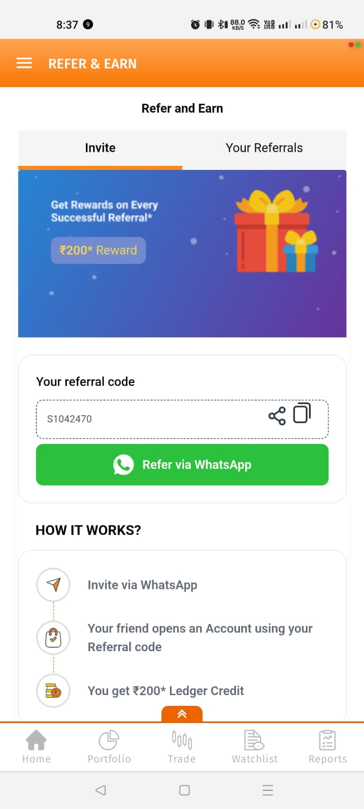 Motilal Oswal Referral Code 
