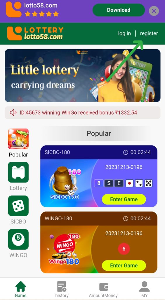 Lotto58 Referral Code
