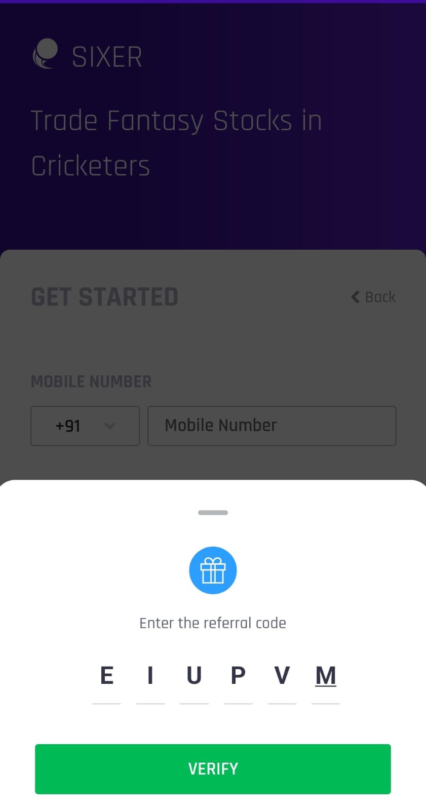 Sixer Referral Code