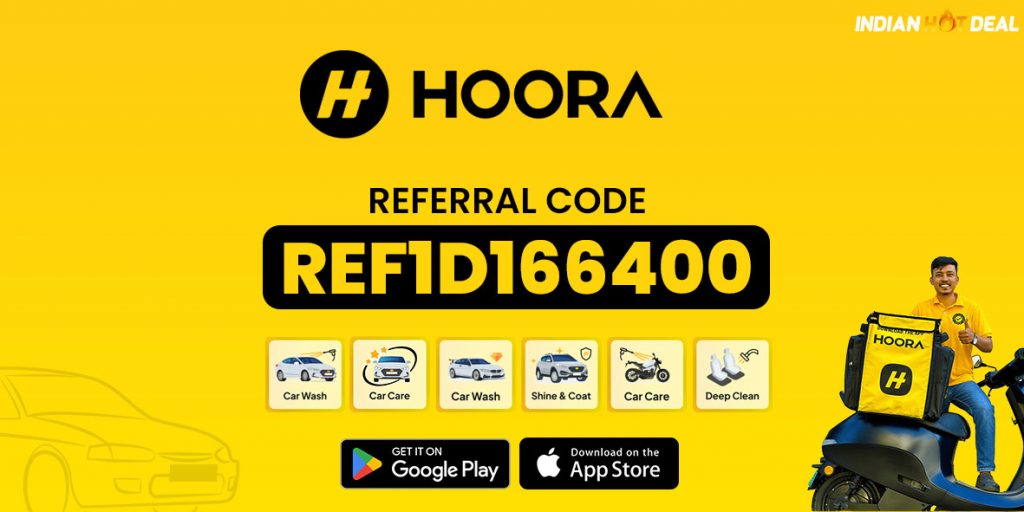 Hoora App Services in India home service booking screen on mobile app